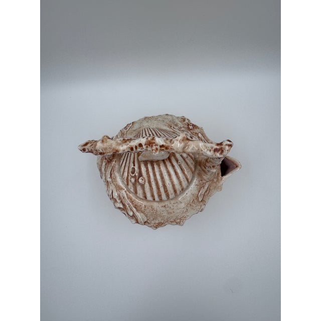 Mid 20th Century Conch Shell Form Art Pottery Tea Set With Pink Interior Glaze For Sale - Image 4 of 18