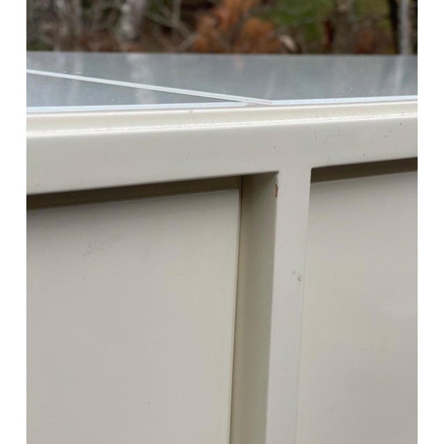 Tommi Parzinger 4 Drawer White Lacquered Console Table Credenza For Sale In West Palm - Image 6 of 12