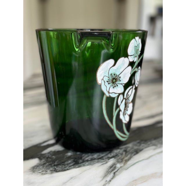 Glass Vintage French Perrier-Jouet Champagne Ice Bucket For Sale - Image 7 of 11