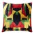 Hand-Knotted Silk Velvet Ikat Pillow - 16x16 Bold Bauhaus Multi For Sale