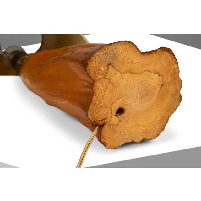 Brown Mid-Century Modern Cypress Knee Table Lamp in Solid Florida Bald Cypress, Usa, C. 1960s For Sale - Image 8 of 12