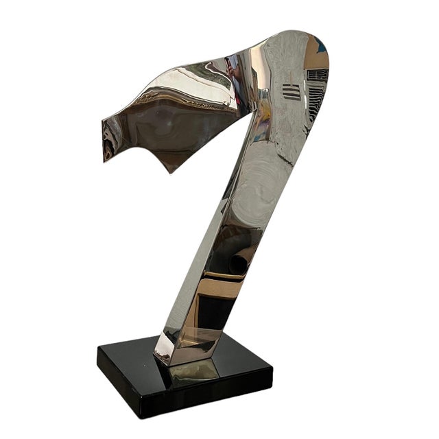 Gary Kahle, Welded Stainless Steel Reflective Abstract Modernist Sculpture Gary Kahle, 1984 For Sale - Image 14 of 18