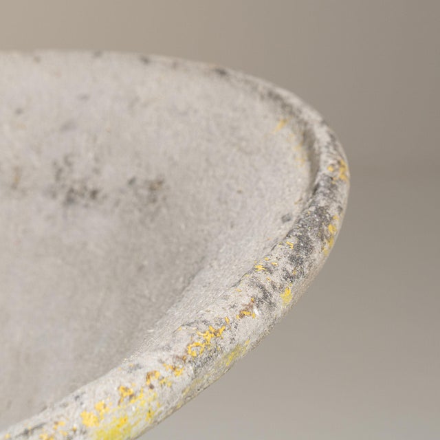 Neoclassical 1960-1969 France Weathered Antique White Painted Pedestal Bowl Planter For Sale - Image 3 of 9