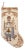 Nutcracker Embroidered Needlepoint Stocking, Gold For Sale