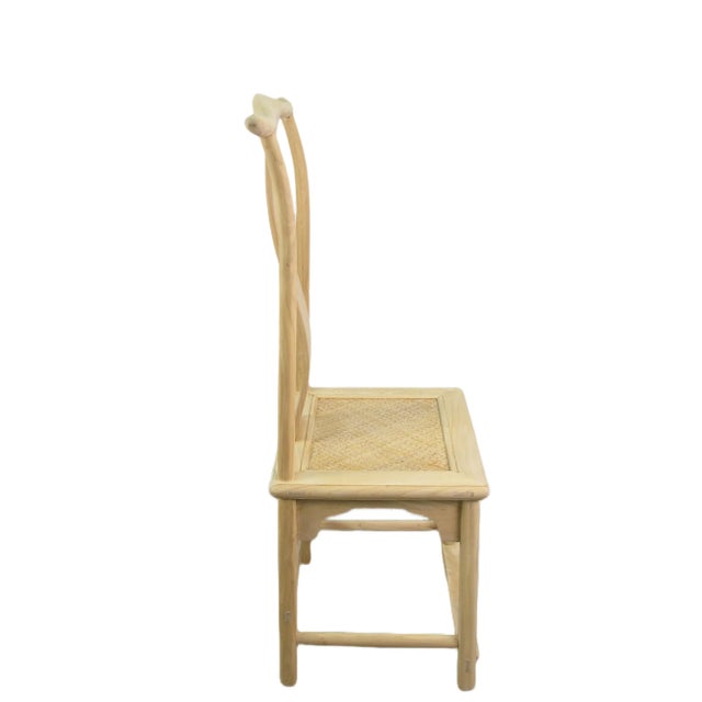 Natural Wood Color Vintage Dining Chairs, Set of 4 For Sale - Image 9 of 12