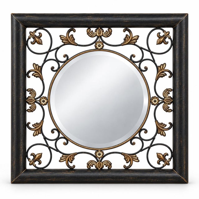 A striking vintage wall mirror reimagined in Old Town Chapel’s signature Onyx Black™ and Gilded Reserve finish. Its bold...