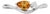 Natural Citrine Pear Shaped Ring | 925 Silver Wave Band Toi Et Moi Ring | November Birthstone Ring Us 7 (All Sizes Available) For Sale