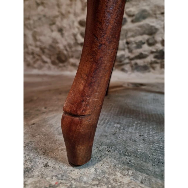Rustic Antique Early 20th Century Swivel Desk Chair in Walnut For Sale - Image 3 of 18
