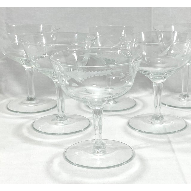 Vintage Noritake Sasaki Etched Wine Glasses Set of 6 Chairish