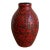 Large Red and Black Ceramic Floor Vase Mid-Century Modern For Sale