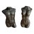 Pair of Solid Pyrite Male & Female Torso Sculptures / Bookends For Sale