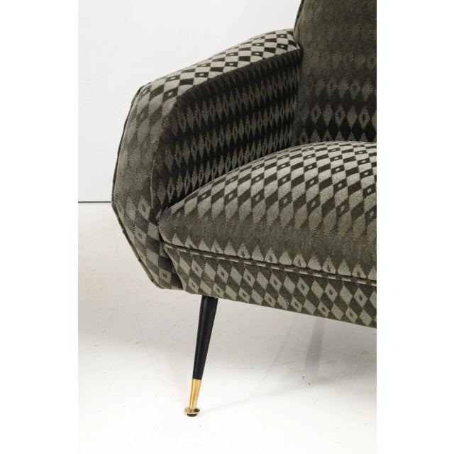 Mid-Century Modern 1950's Mid-Century Modern Italian Lounge Chairs With Donghia Mohair Upholstery - a Pair For Sale - Image 3 of 11