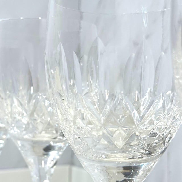 1970s Stuart Crystal "Glencoe" Water Goblets - Set of 5 For Sale - Image 4 of 7