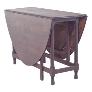 Vintage Portuguese Flip Flap Oval-Top Table, 1920s For Sale