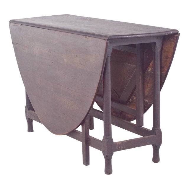 Vintage Portuguese Flip Flap Oval-Top Table, 1920s For Sale