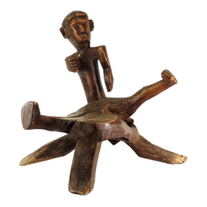 Early 20th Century Makonde Figural Stool Chair Tanzania