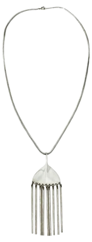 Broom Pendant Necklace attributed to Bent Gabriëlsen for Georg Jensen, Denmark, 1960s