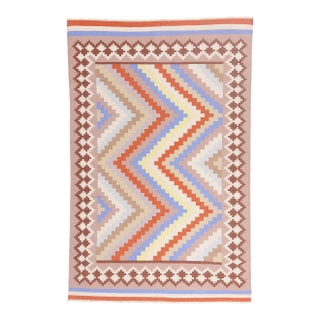 Vintage Indian Dhurrie Rug, 06'00 X 09'00 For Sale