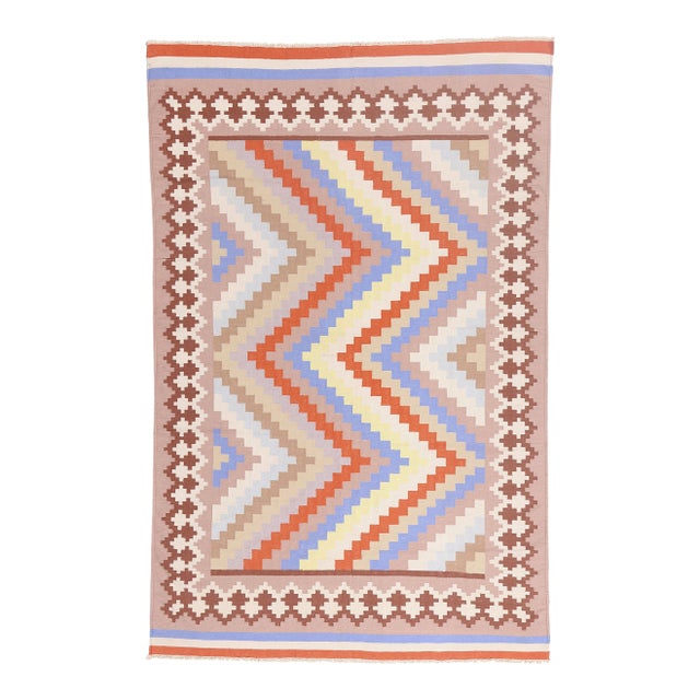 Vintage Indian Dhurrie Rug, 06'00 X 09'00 For Sale