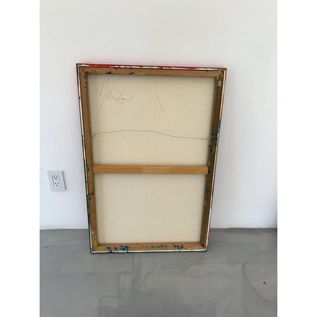 Brick Red "Morocco 3" Contemporary Original Abstract Painting by Nina Weintraub For Sale - Image 8 of 10