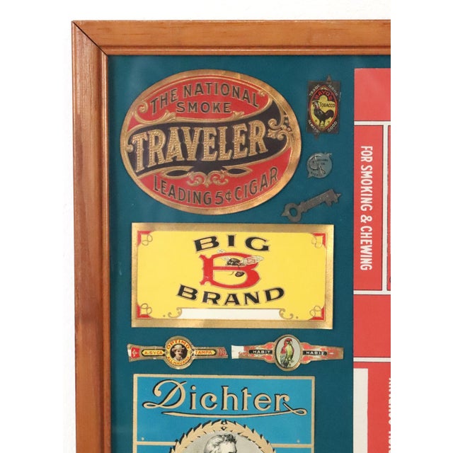 Set of Eight Wood Framed Cigar Box Label Collection For Sale - Image 10 of 14