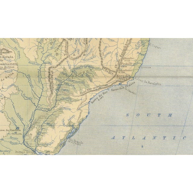 Geological Map of South American Mountains and Valleys by A.K. Johnston, 1852 For Sale - Image 3 of 10