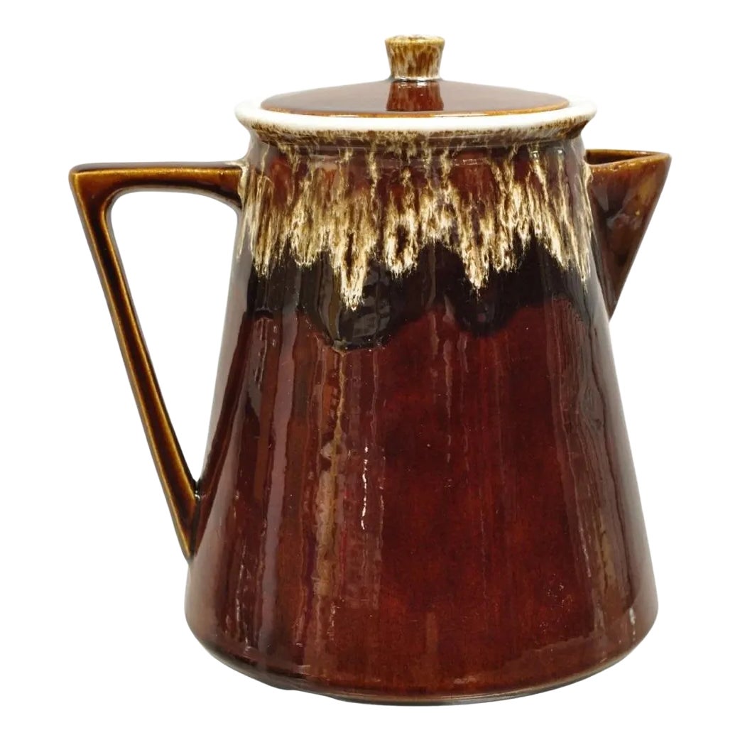 Vintage Rubel 1030 Brown Drip Glazed Ceramic Pottery Large Water ...