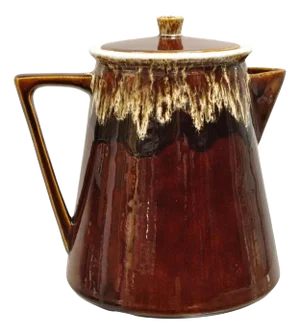 Vintage Rubel 1030 Brown Drip Glazed Ceramic Pottery Large Water Pitcher Pot