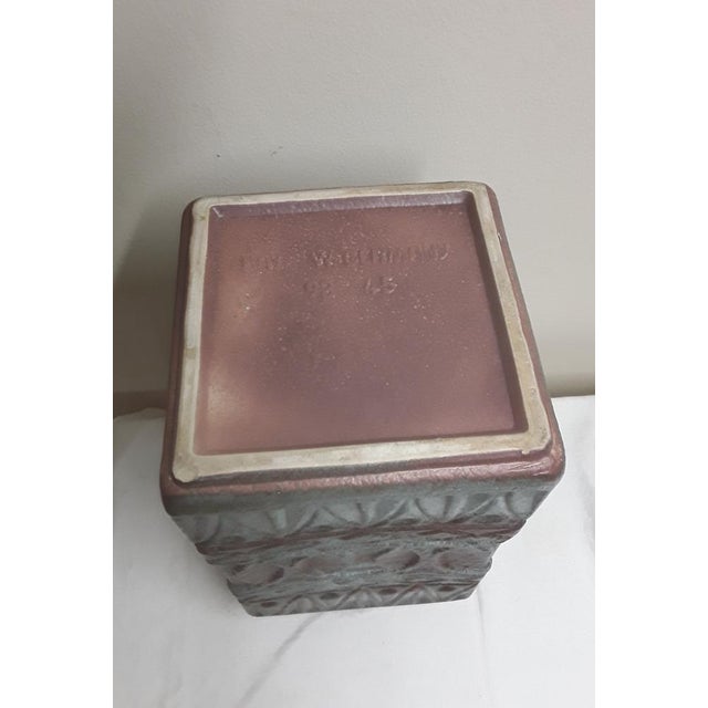 Vintage GermanCeramic Vase with Geometric Decor by B, 1970s For Sale - Image 4 of 5