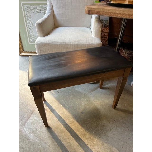 1970s Vintage Mid Century Modern Petite Bench For Sale - Image 5 of 5