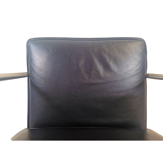 Leather and Chrome ABC Model Reclining Lounge Chair with Ottoman by Antonio Citterio for Flexform, 1980s, Set of 2 For Sale - Image 10 of 11