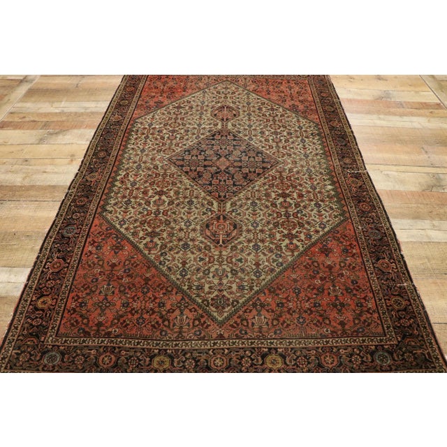 Antique Persian Farahan Rug For Sale - Image 9 of 11