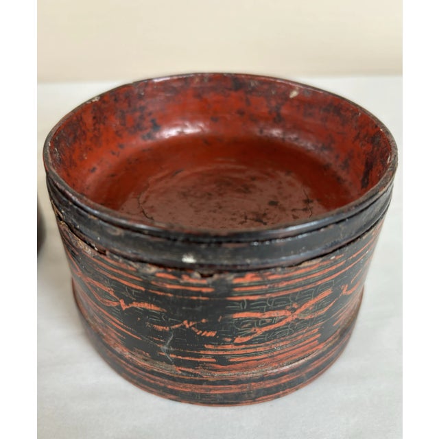 H'Sien Feng Period of Ch'ing Dynasty Lacquered Container Set Circa 1860 For Sale - Image 12 of 12