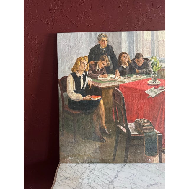 1960’s Social Realism Soviet Large Scale Painting For Sale - Image 10 of 10