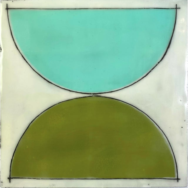 Encaustic Mixed Media Art Installation by Gina Cochran "Charmed" - 12 Panels For Sale - Image 4 of 14
