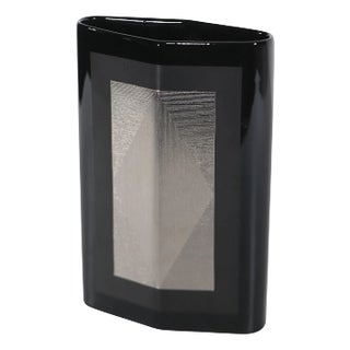 Postmodern Rosenthal Studio Line Porcelaine Noire H. Dresler T. Wirkkala Vase C. 1980's For Sale