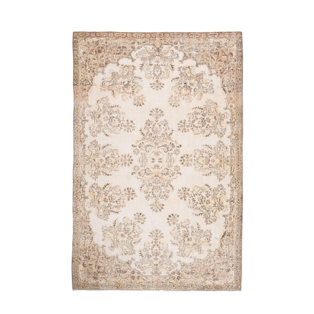 Vintage Turkish Oushak Rug 83.07'' x 125.9'' / 211 x 320 cm Hand woven with high quality pure wool Excellent condition...