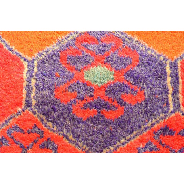 Heterodox Kurdish Runner Herki Rug. Hand-Knotted Colorful Tribal Short Runner - 3′6″ × 10′4″ For Sale - Image 12 of 16