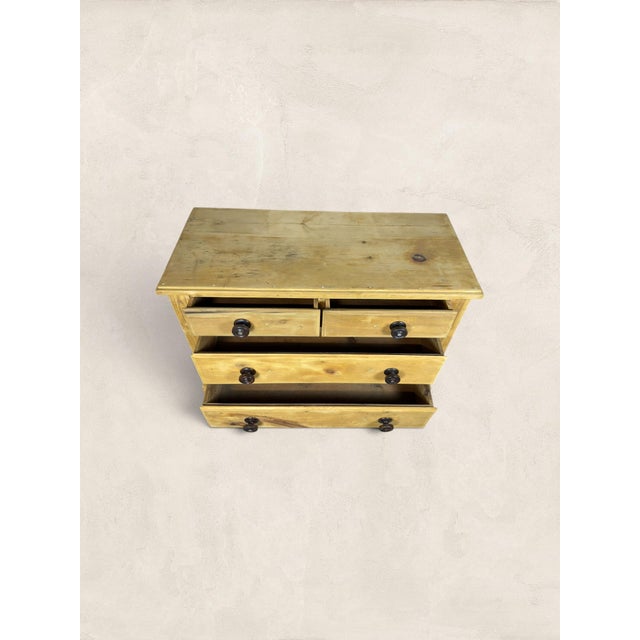 Antique Victorian Pine Two Over Two Chest of Drawers With Plinth Base For Sale - Image 10 of 16