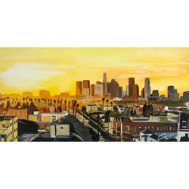 Painting of Sunset in Los Angeles California Usa by British Landscape Artist For Sale - Image 11 of 13