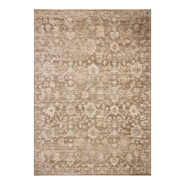 Chris Loves Julia x Loloi Palma Brown / Earth 6'-3" x 9'-6" Area Rug For Sale