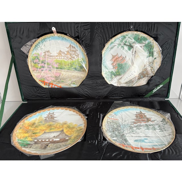 Four Seasons Limited Edition Collectible Plates by Tadao Miyabe for Noritake, 1979, Set of 4 For Sale - Image 8 of 8