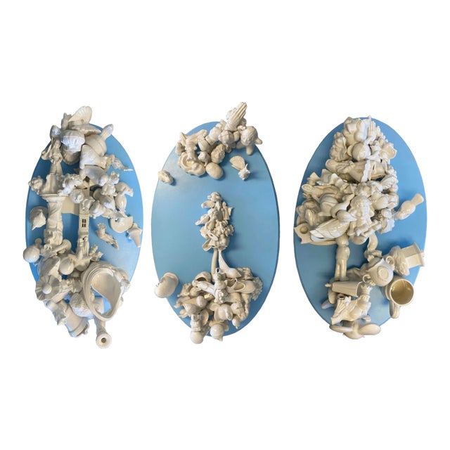 Mike Kelly Firewood Ceramic, Mdf, Paint & Epoxy Contemporary Wall Hanging Sculpture 2003 - Set of 3 For Sale