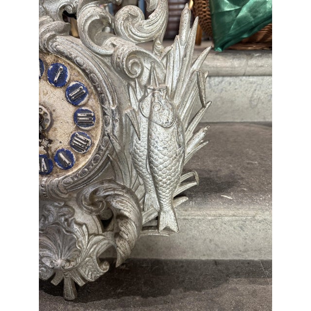 German Cast Iron Clock, 1890s For Sale - Image 5 of 9