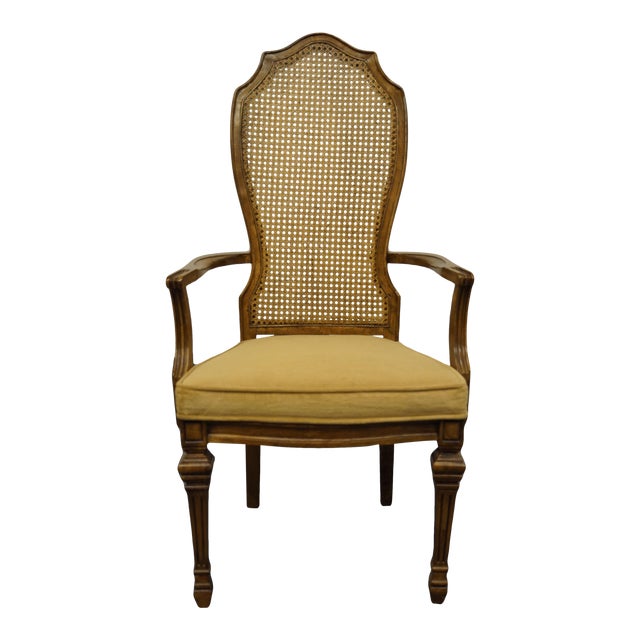 Bernhardt Furniture Italian Provincial Cane Back Dining Arm Chair 765