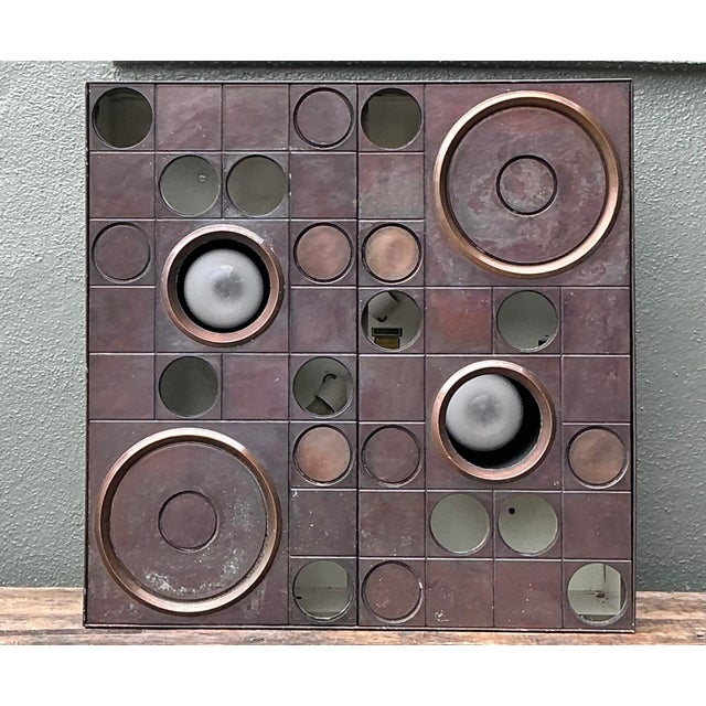 Vintage Lightolier Brutalist Block Light Box For Sale In West Palm - Image 6 of 12