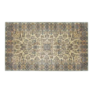 Antique Persian Kerman Oriental Rug, Room Size, with Floral Elements
