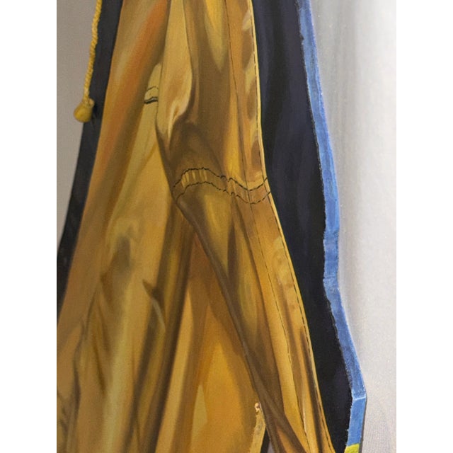 Farmhouse Late 20th Century Yellow Slicker by Marylyn Lanardo For Sale - Image 3 of 5