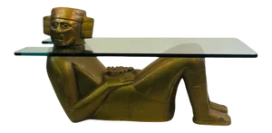 Monumental Aztec Sun God Coffee Table in the Manner of Bustamante