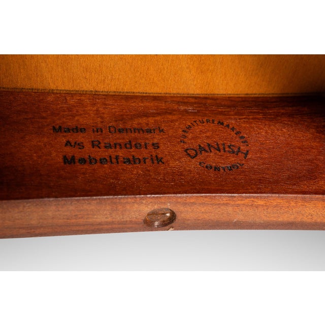 Rare Danish Mid-Century Modern Desk / Side Chair in Teak & New Fabric by Harry Østergaard for Randers Møbelfabrik, Denmark, C. 1960s For Sale - Image 14 of 18